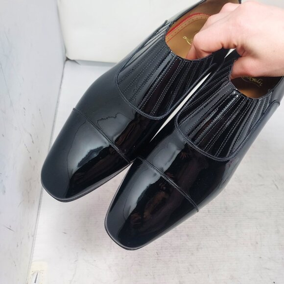 Christian Louboutin Greg on MENS Flat Patent Leather Shoe main image 11